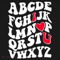 Cute Retro Abcs I Love You Valentine School Teacher Student Life Polo thumb 3