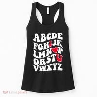 Cute Retro Abcs I Love You Valentine School Teacher Student Life Women's Tank Top thumb 0