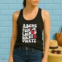 Cute Retro Abcs I Love You Valentine School Teacher Student Life Women's Tank Top thumb 2