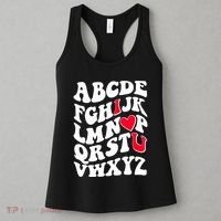 Cute Retro Abcs I Love You Valentine School Teacher Student Life Women's Tank Top thumb 3