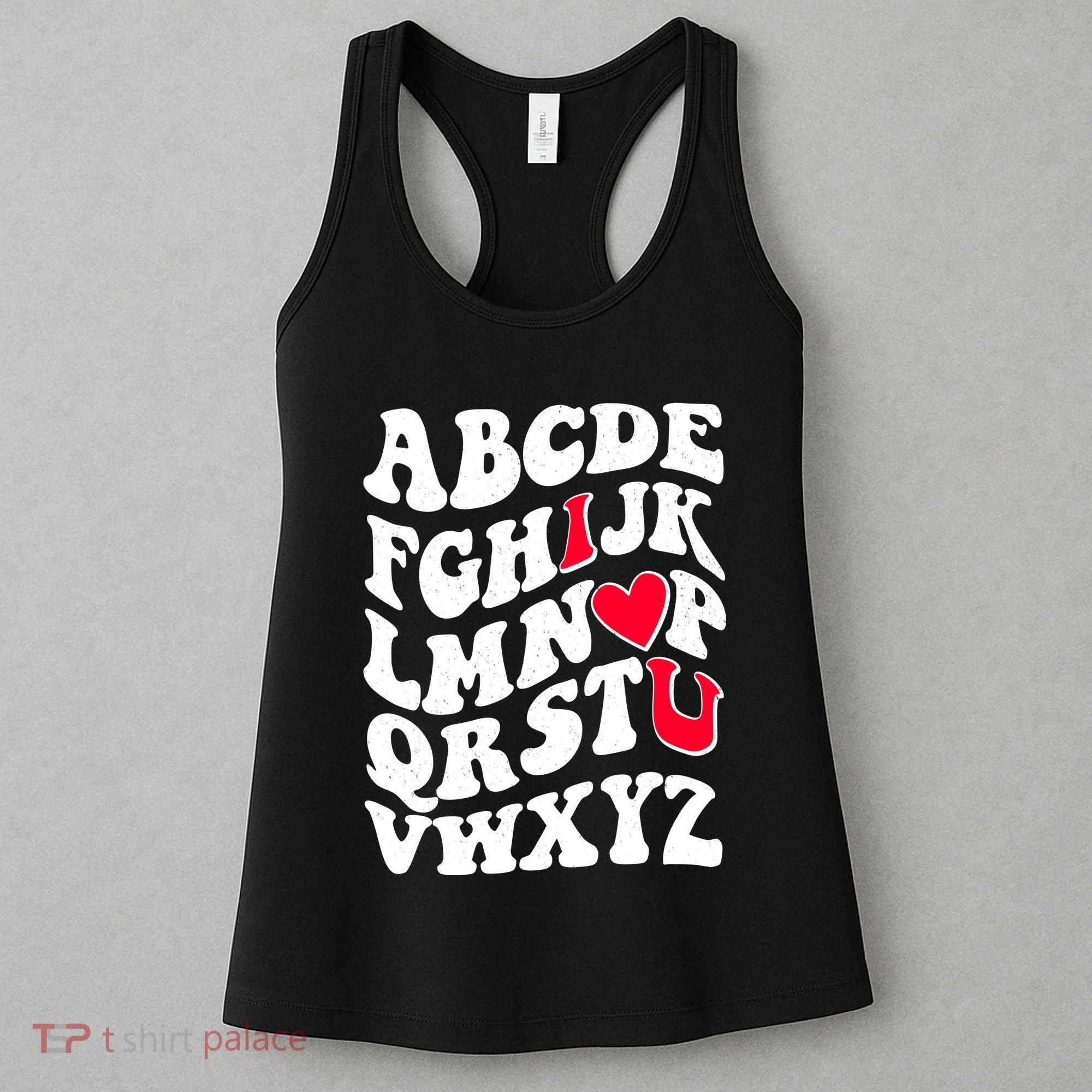 Cute Retro Abcs I Love You Valentine School Teacher Student Life Women's Tank Top