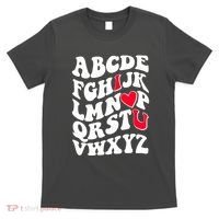 Cute Retro Abcs I Love You Valentine School Teacher Student Life T-Shirt thumb 0