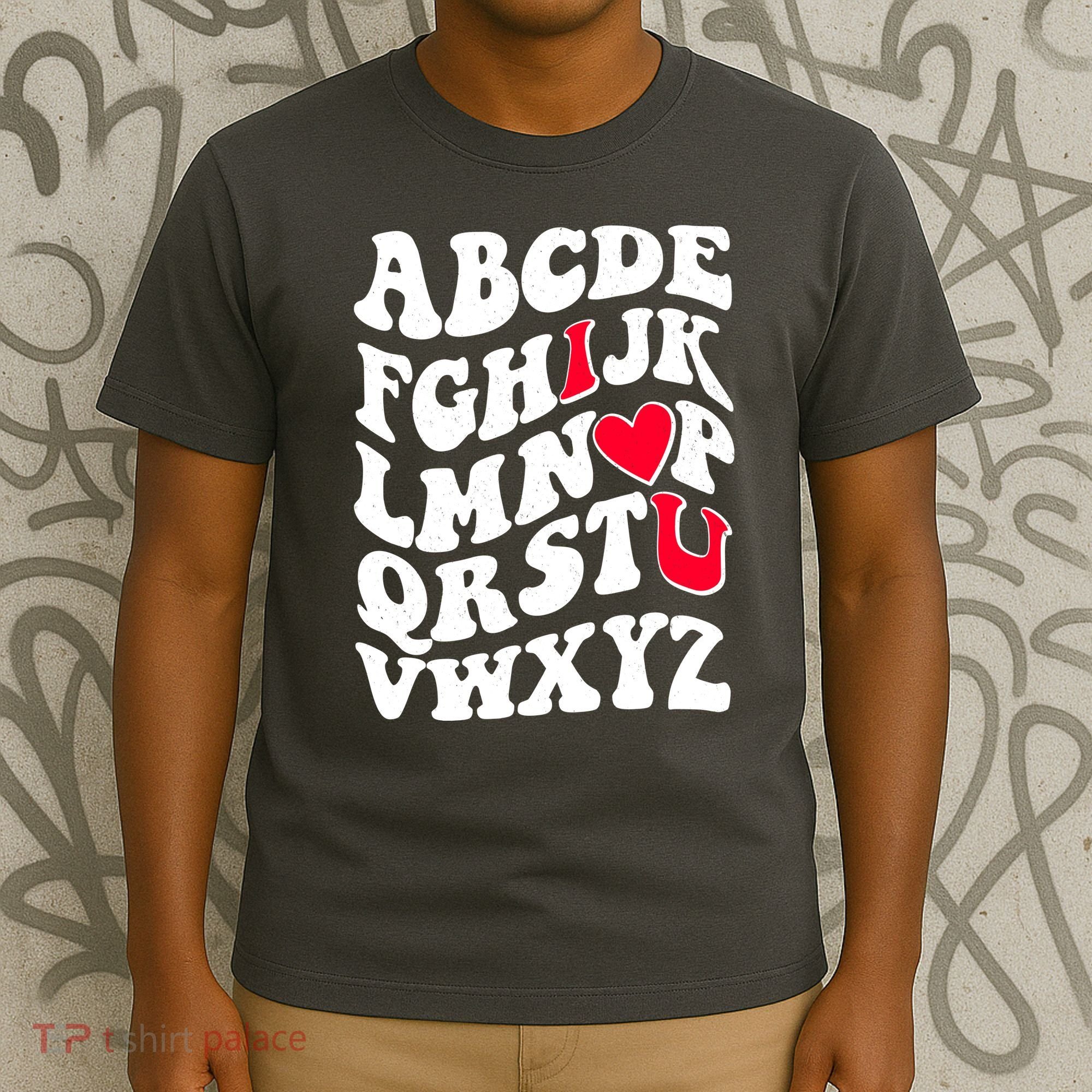 Cute Retro Abcs I Love You Valentine School Teacher Student Life T-Shirt