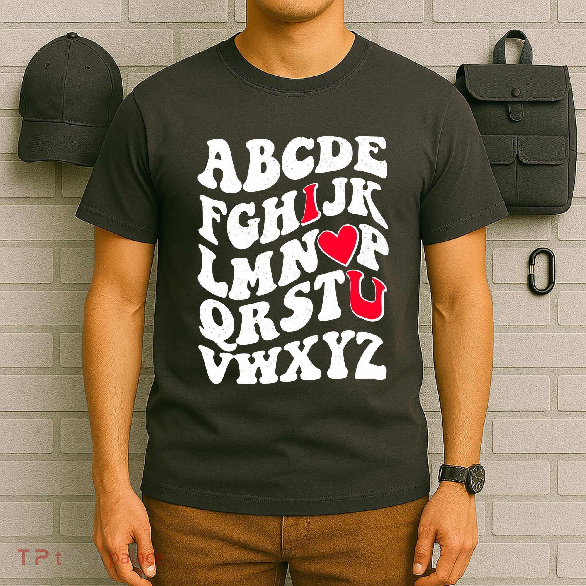 Cute Retro Abcs I Love You Valentine School Teacher Student Life T-Shirt