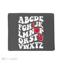 Cute Retro Abcs I Love You Valentine School Teacher Student Life Mousepad thumb 0