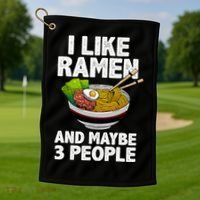 Cool Ramen Anime Ramen Noodle Soup Cup Noodles Golf Towel thumb 1