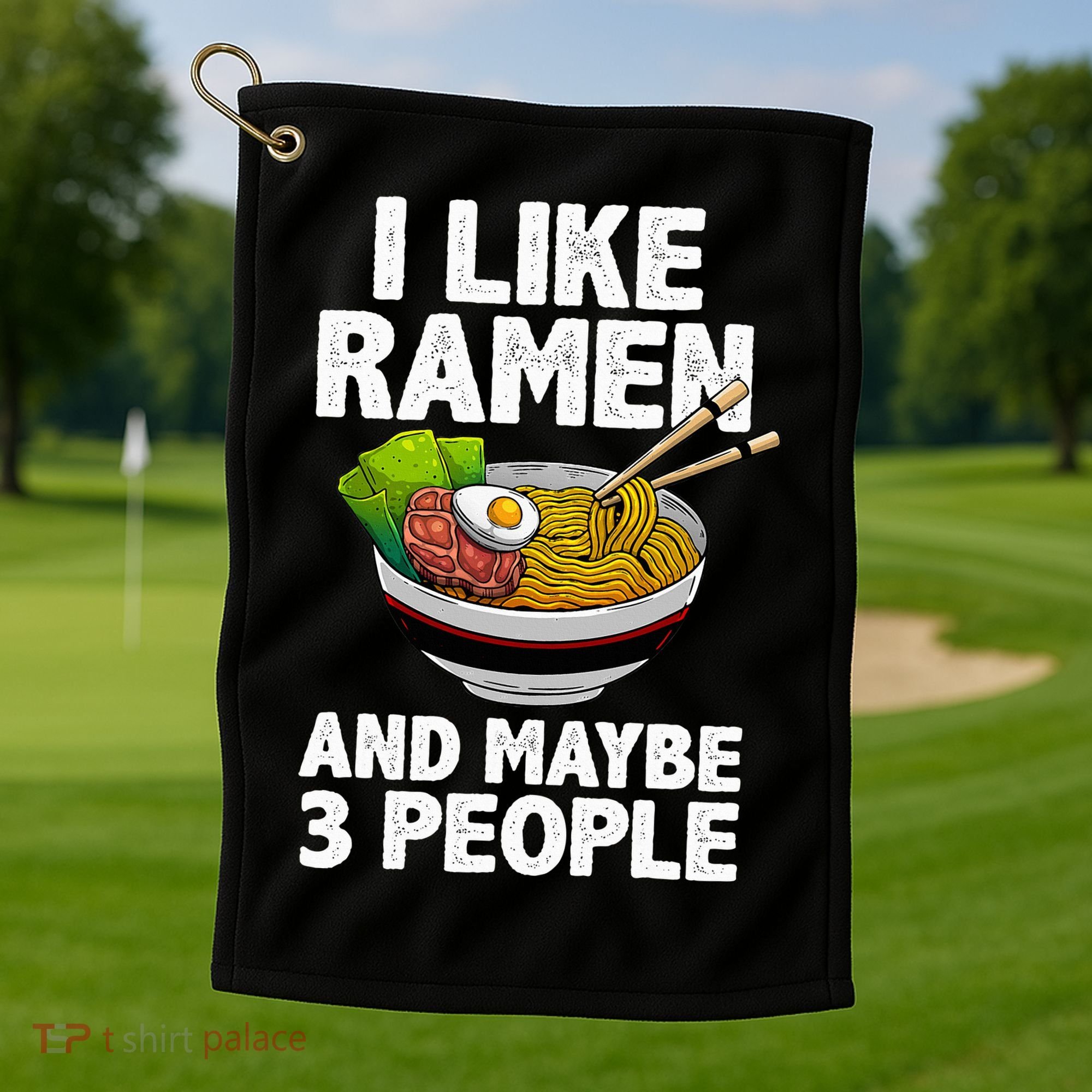 Cool Ramen Anime Ramen Noodle Soup Cup Noodles Golf Towel