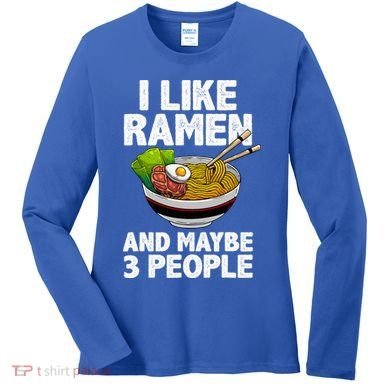 Cool Ramen Anime Ramen Noodle Soup Cup Noodles Women's Long Sleeve Shirt