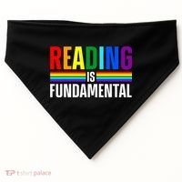 Cool Reading Art Library Bookworm Rainbow Book USA-Made Doggie Bandana thumb 0