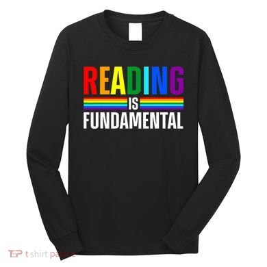 Cool Reading Art Library Bookworm Rainbow Book Long Sleeve Shirt