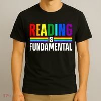 Cool Reading Art Library Bookworm Rainbow Book T-Shirt thumb 3