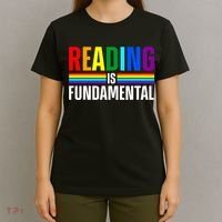 Cool Reading Art Library Bookworm Rainbow Book T-Shirt thumb 4