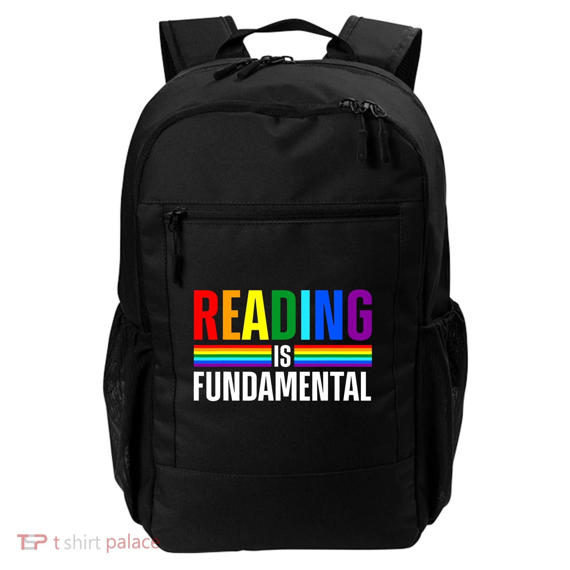 Cool Reading Art Library Bookworm Rainbow Book Backpack