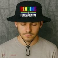 Cool Reading Art Library Bookworm Rainbow Book Bucket Hat thumb 2