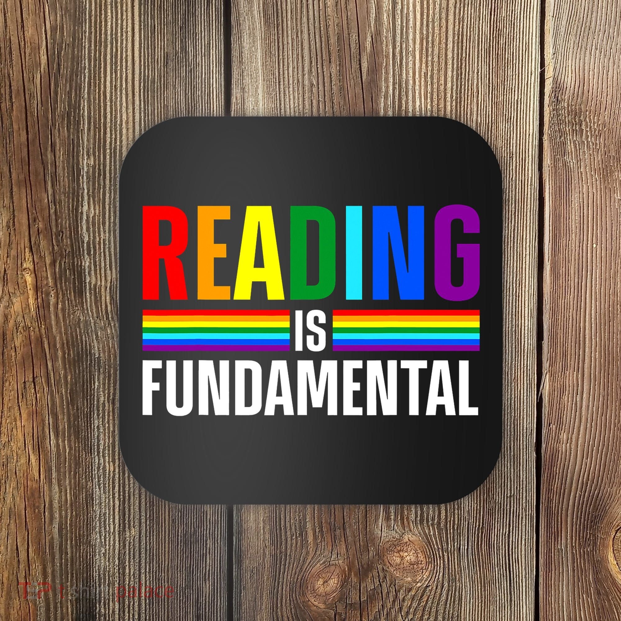Cool Reading Art Library Bookworm Rainbow Book Coaster