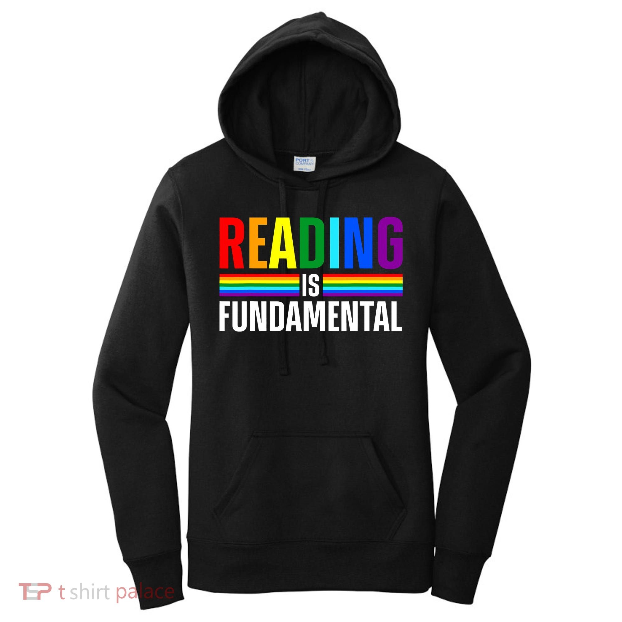 Cool Reading Art Library Bookworm Rainbow Book Women's Hoodie