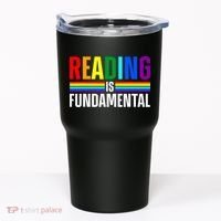 Cool Reading Art Library Bookworm Rainbow Book Tumbler thumb 0