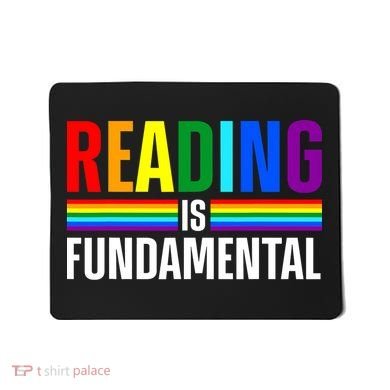 Cool Reading Art Library Bookworm Rainbow Book Mousepad
