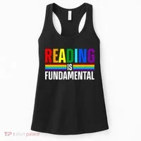 Cool Reading Art Library Bookworm Rainbow Book Women's Tank Top thumb 0