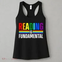 Cool Reading Art Library Bookworm Rainbow Book Women's Tank Top thumb 3