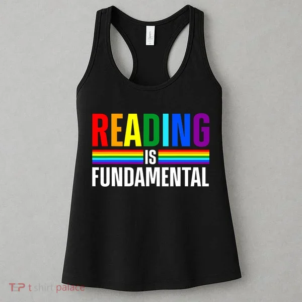 Cool Reading Art Library Bookworm Rainbow Book Women's Tank Top