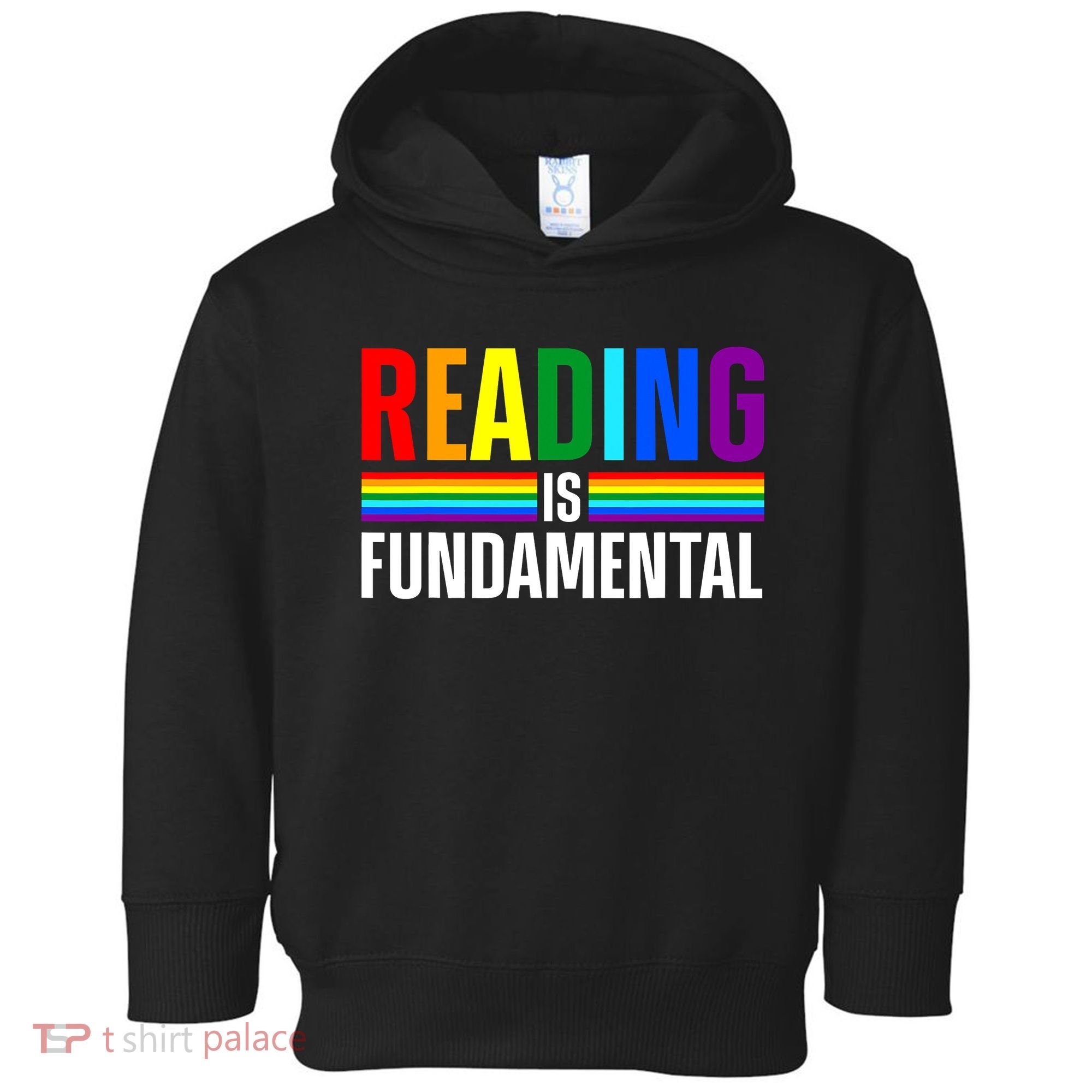 Cool Reading Art Library Bookworm Rainbow Book Toddler Hoodie