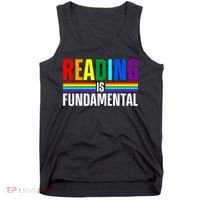 Cool Reading Art Library Bookworm Rainbow Book Tank Top thumb 0