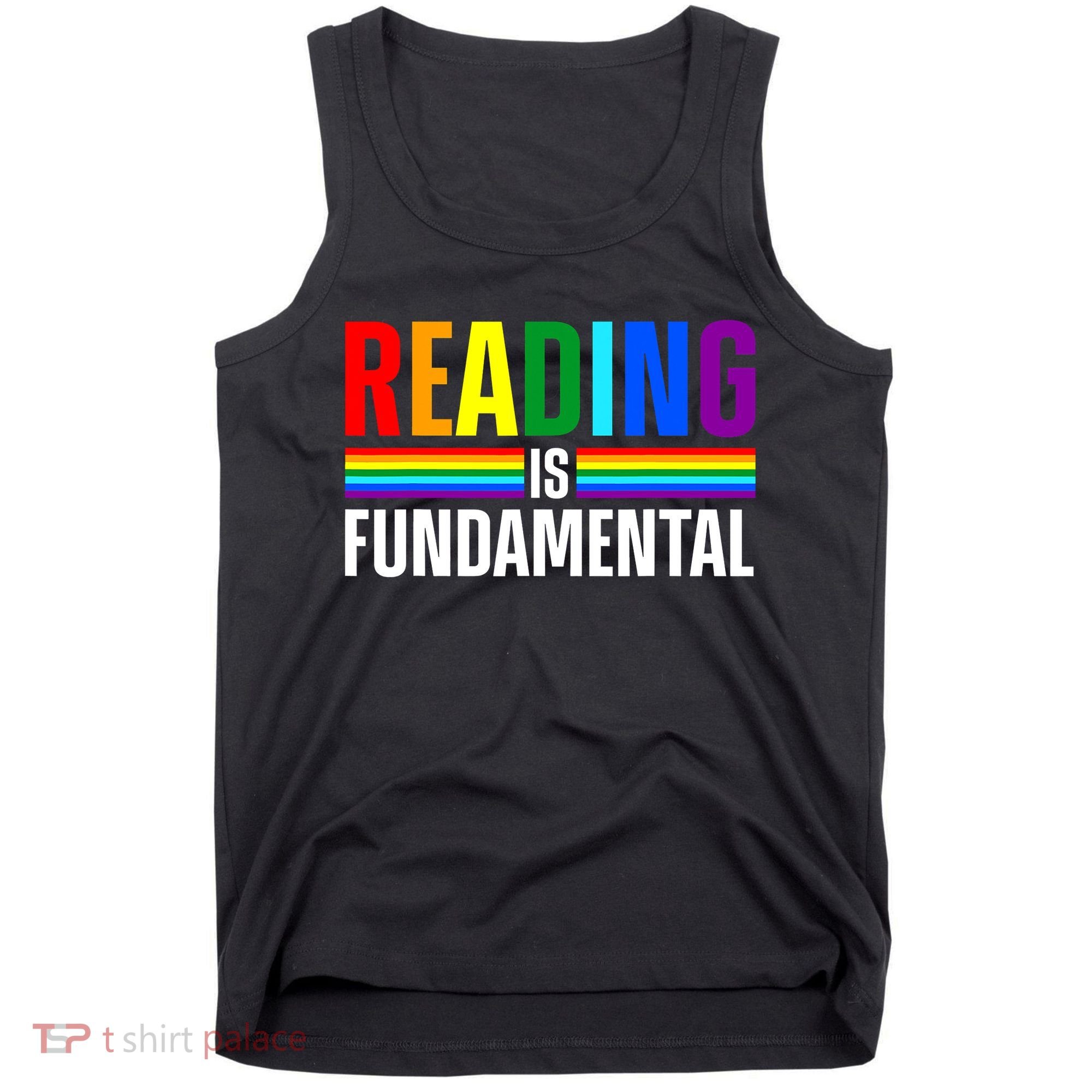 Cool Reading Art Library Bookworm Rainbow Book Tank Top