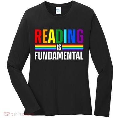 Cool Reading Art Library Bookworm Rainbow Book Women's Long Sleeve Shirt