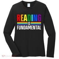 Cool Reading Art Library Bookworm Rainbow Book Women's Long Sleeve Shirt thumb 0