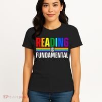 Cool Reading Art Library Bookworm Rainbow Book Women's T-Shirt thumb 4