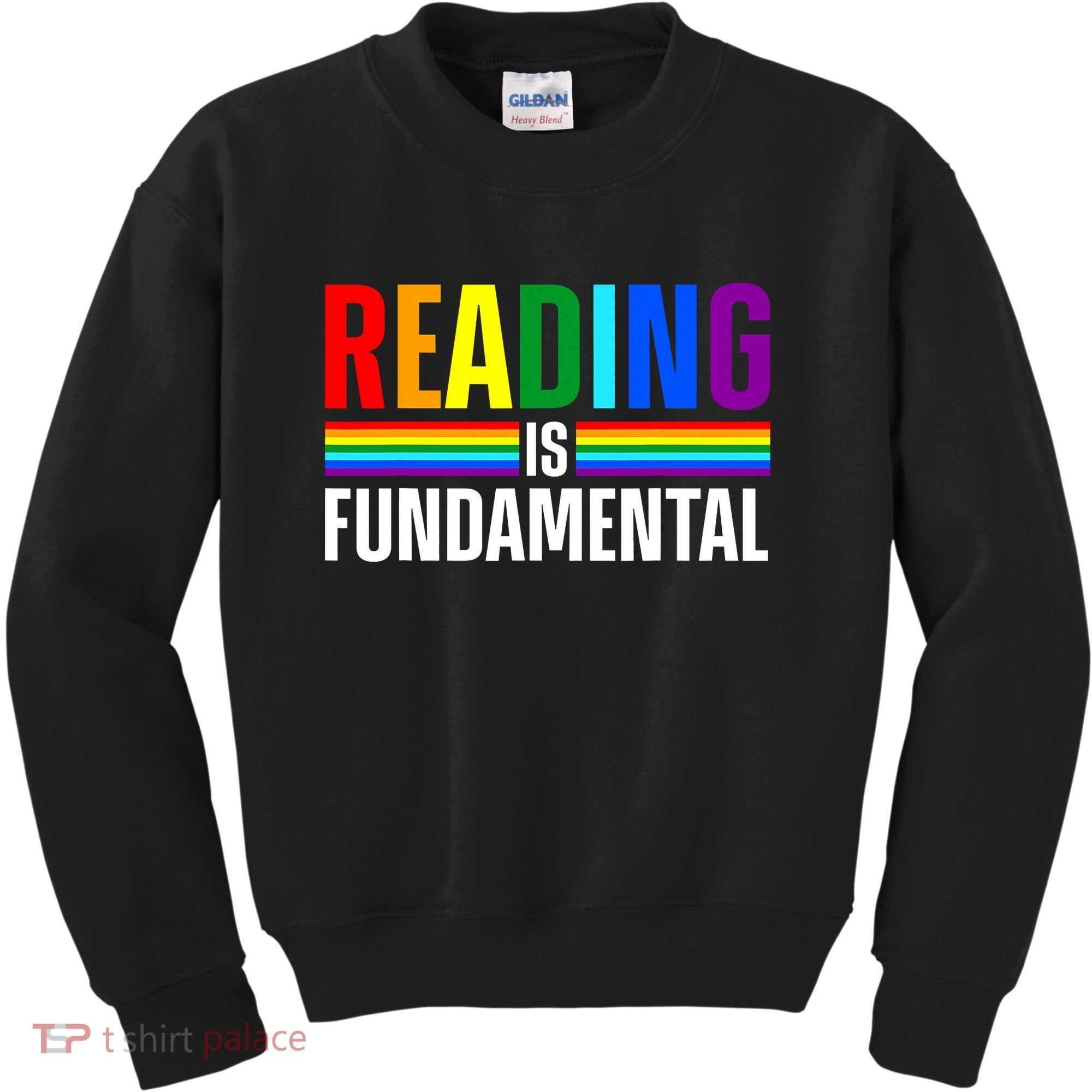 Cool Reading Art Library Bookworm Rainbow Book Kids Sweatshirt