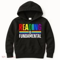 Cool Reading Art Library Bookworm Rainbow Book Kids Hoodie thumb 0