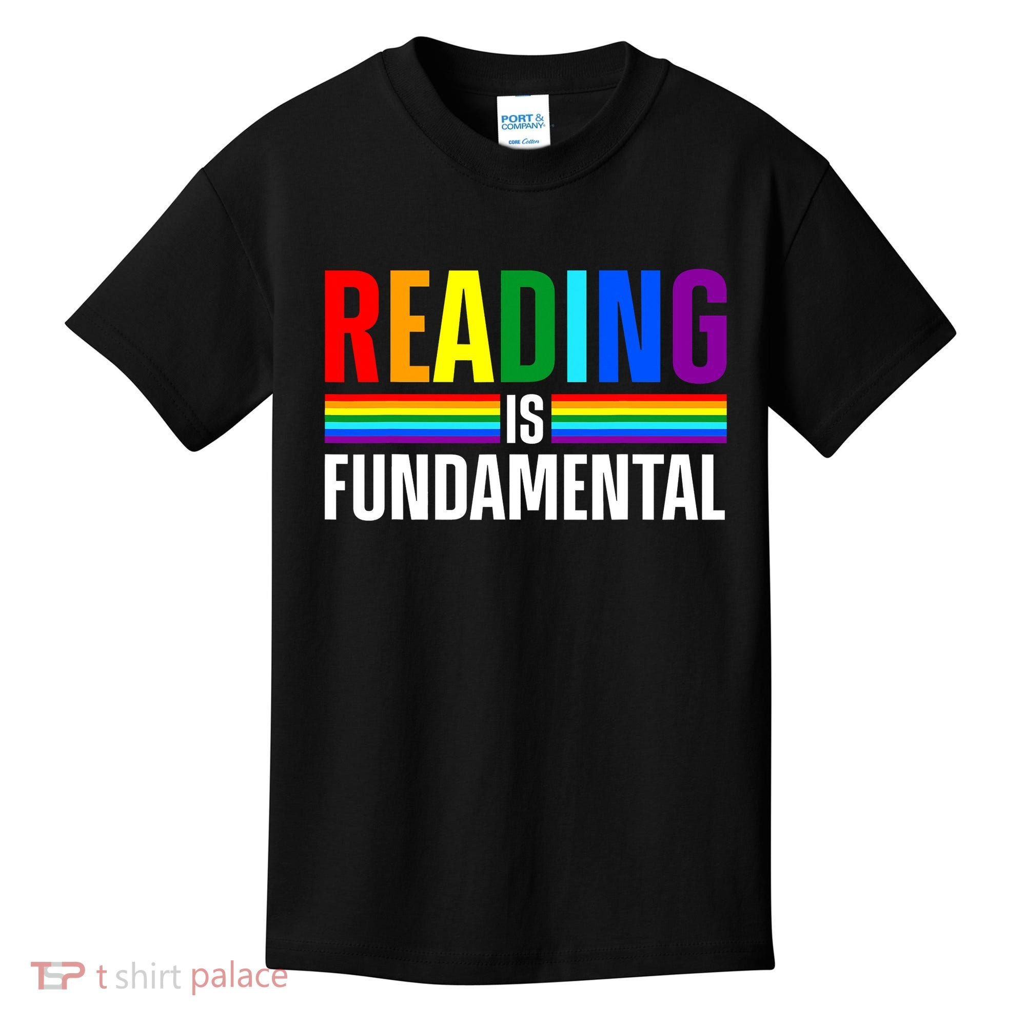 Cool Reading Art Library Bookworm Rainbow Book Kids T-Shirt