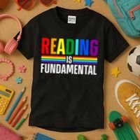 Cool Reading Art Library Bookworm Rainbow Book Kids T-Shirt thumb 3
