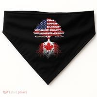 Canadian Roots American Grown Canada Flag USA-Made Doggie Bandana thumb 0