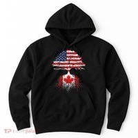 Canadian Roots American Grown Canada Flag Hoodie thumb 0