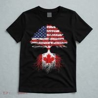 Canadian Roots American Grown Canada Flag T-Shirt thumb 5