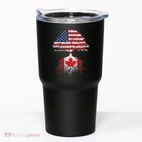 Canadian Roots American Grown Canada Flag Tumbler thumb 0