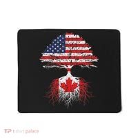 Canadian Roots American Grown Canada Flag Mousepad thumb 0