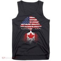 Canadian Roots American Grown Canada Flag Tank Top thumb 0