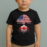 Canadian Roots American Grown Canada Flag Toddler T-Shirt thumb 2