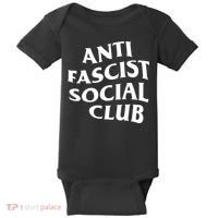 Chaya Raichik Anti Fascist Social Club Baby Bodysuit thumb 0