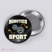 Cool Robotics Art Men Women Robot Engineering Programming Button thumb 0