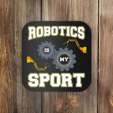 Cool Robotics Art Men Women Robot Engineering Programming Coaster