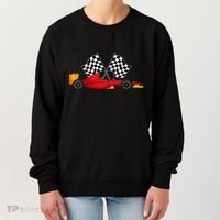 Car Racing Automobile Sport Racer Checkered Flag Finish Line Women's Sweatshirt thumb 0