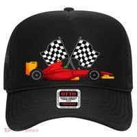 Car Racing Automobile Sport Racer Checkered Flag Finish Line Hat thumb 0