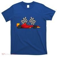 Car Racing Automobile Sport Racer Checkered Flag Finish Line T-Shirt thumb 0