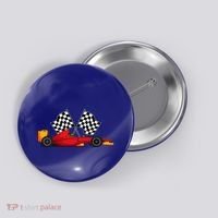 Car Racing Automobile Sport Racer Checkered Flag Finish Line Button thumb 0