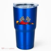 Car Racing Automobile Sport Racer Checkered Flag Finish Line Tumbler thumb 0